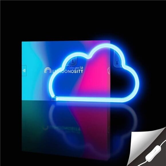 Cloud Neon Sign USB Powered Blue Cloud Neon Light Cloud Led Sign Wall Decor NEW - Picture 3 of 7